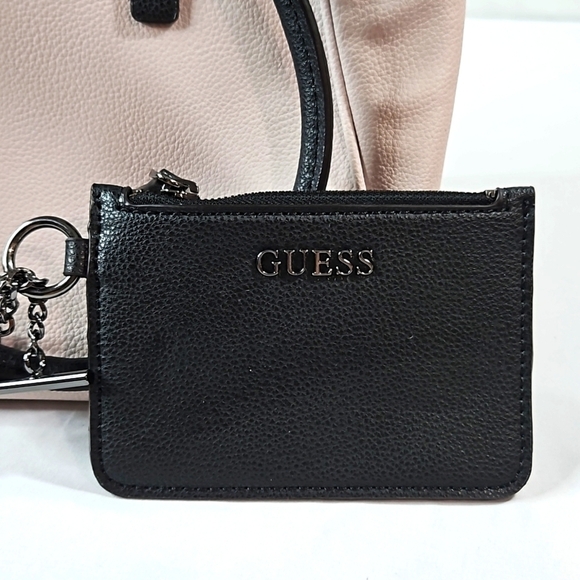 GUESS Pink Satchel & Matching Wristlet - Picture 2 of 9